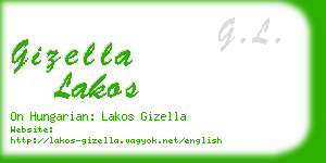 gizella lakos business card